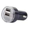 Auto lādētājs Gembird EG-U2C2A-CAR-02, 12–24 V ieeja, 5 V/2,1 A izeja, 2 × USB 2.0, melns