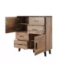 Cama sideboard LOTTA 110 2D4S wotan oak/mat Melns