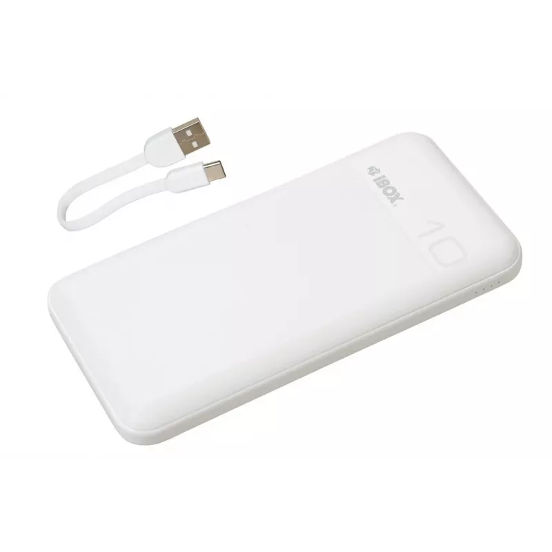 Pārnēsājama ārējā baterija IBOX IPB10 10000 mAh, litija jonu, Quick Charge 3.0, USB-C un USB-A izejas, 20W PD
