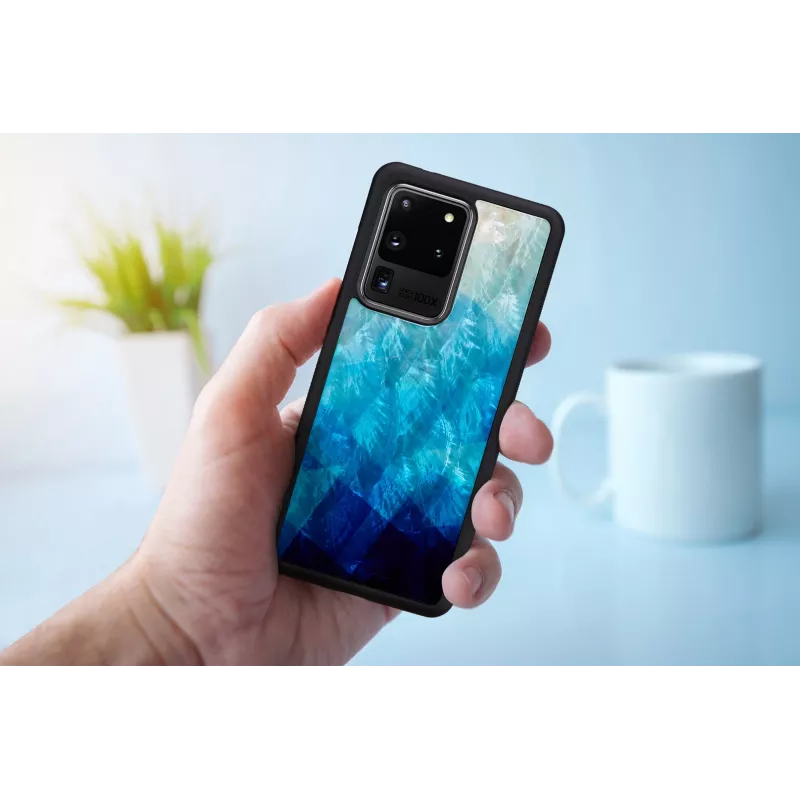 Aizsargtelefona maciņš iKins Samsung Galaxy S20 Ultra, zils ezers/melns