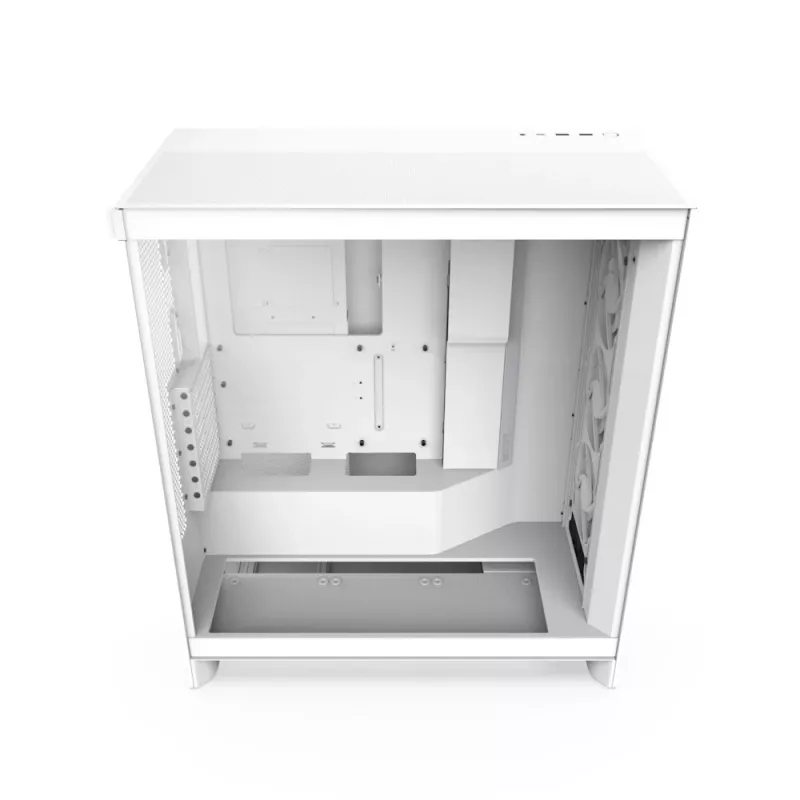 PC Case NZXT H7 Flow RGB Midi Tower balta — Tempered Glass, EATX, Front 3×120mm, USB-C