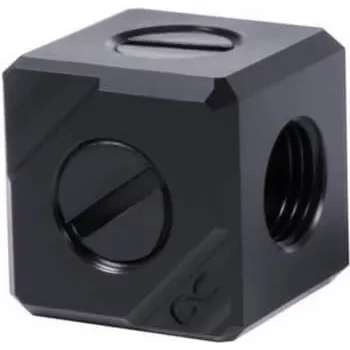 Alphacool Eiszapfen Connection Terminal 5-Fach G1/4 IG - Melns Acetal (17556)