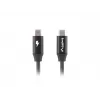 LANBERG USB-C–USB-C kabelis CA-CMCM-40CU-0018-BK — USB 2.0, 1,8 m, melns