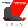 Bezvadu lādētāja dokstacija 2in1 QI 10W/USB-C/LED melna