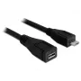 USB kabelis DeLOCK 83248 USB 2.0 1m Micro-USB B melns