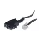 S/CONN 10m TAE-F - RJ11 Melns Transparent ShiverPeaks