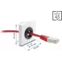 Kabeļu caurlaide DELOCK Easy 45, 18 mm diametrs, galda/skapja kabeļu izvade