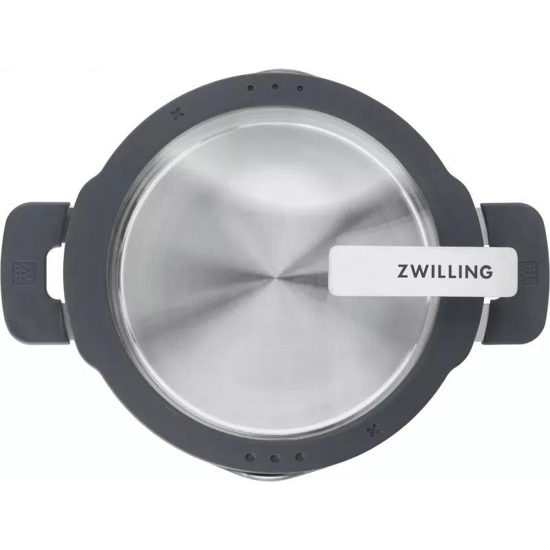 ZWILLING nerūsējošā tērauda katlu komplekts SIMPLIFY 5 gab. — piemērots trauku mazgājamai mašīnai un cepeškrāsnij, stikla vāki, der keramisko plīšu virsmām