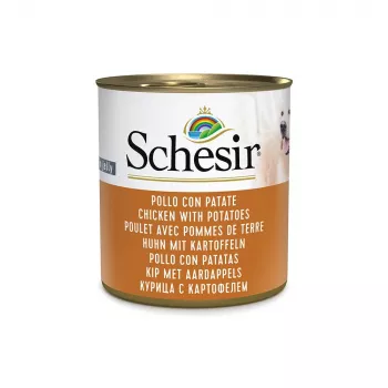 Mitrā suņu barība Agras Pet Foods Schesir Vista ar kartupeļiem želejā 285 g, pieaugušiem suņiem, bez lipekļa un sojas