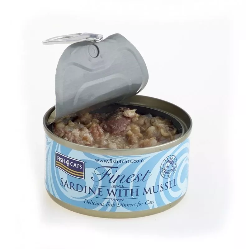 FISH4CATS Sardīne ar mīdiju - mitrā kaķu barība - 70g