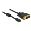 Video kabeļa adapteris DeLOCK 83585 Micro-HDMI uz DVI-D 1m