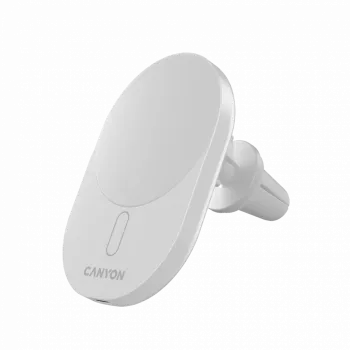 CANYON autolādētājs OnGrip 105 15W Qi2 bezvadu balts