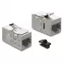 Keystone modulis DELOCK 90757 plakans RJ-45 sudrabains, 16,1×29,8×19,5 mm