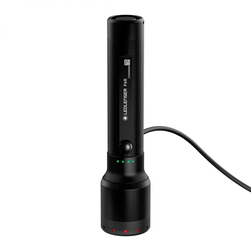 Ledlenser P6R melna rokas lukturīša LED