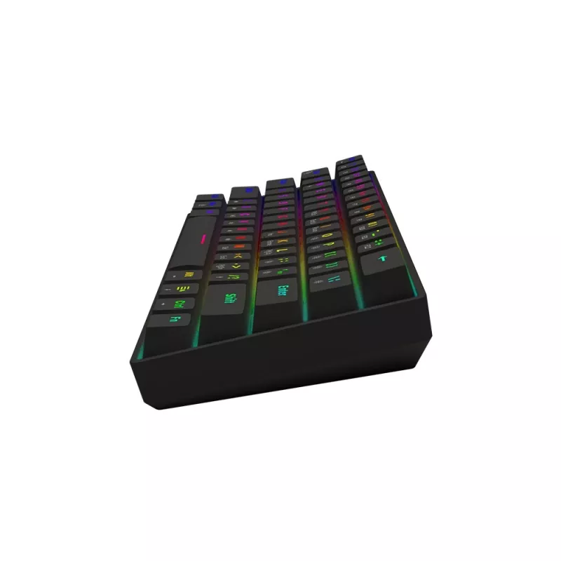 Mehāniskā spēļu tastatūra SAVIO MelnsOUT X2 BROWN 61 taustiņi 60% USB QWERTY RGB Outemu Brown
