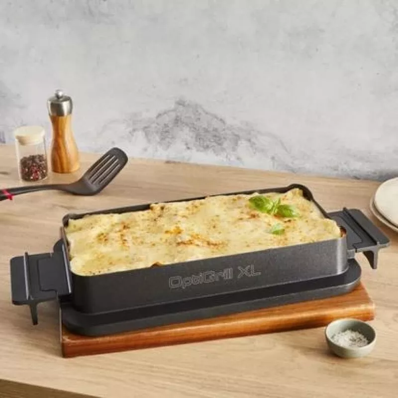 Elektriskais kontaktgrils Tefal OptiGrill+ XL no nerūsējošā tērauda — liela ietilpība, automātiskas gatavošanas programmas