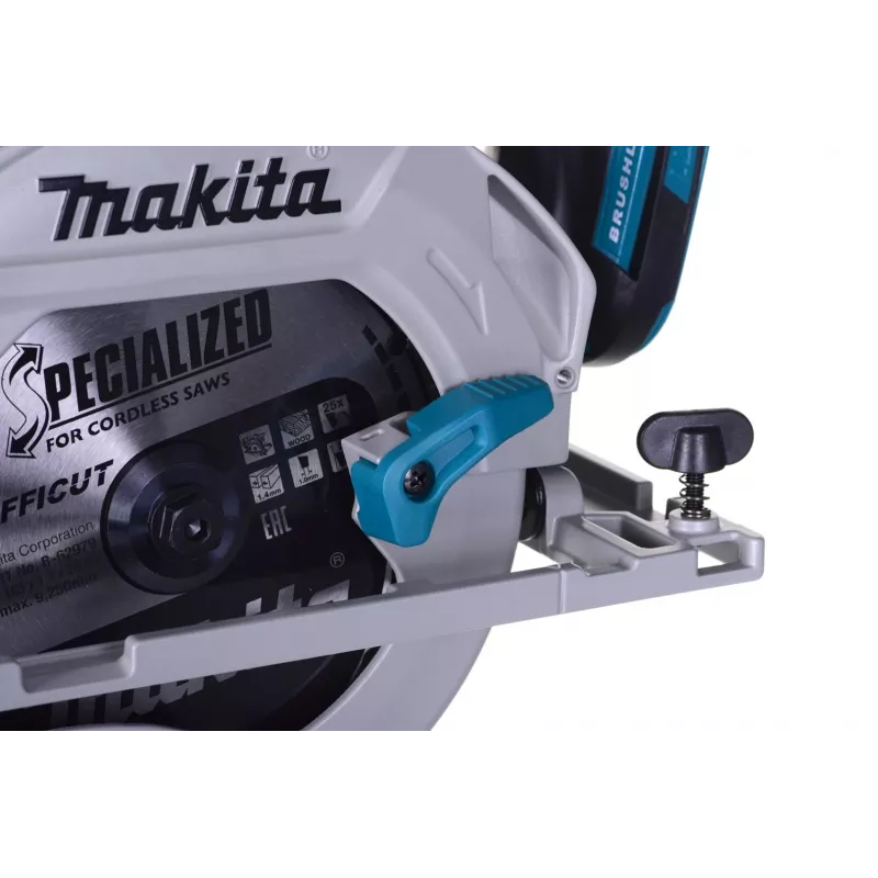 Makita DHS680Z pārnēsājamais ripzāģis tirkīza krāsā 5000 RPM 18 V