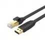 UNITEK Y-SP02001B tīkla kabelis melns 18 m