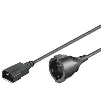 Microconnect PE130150 strāvas kabelis melns 1,5 m C14 savienotājs Power plug type F