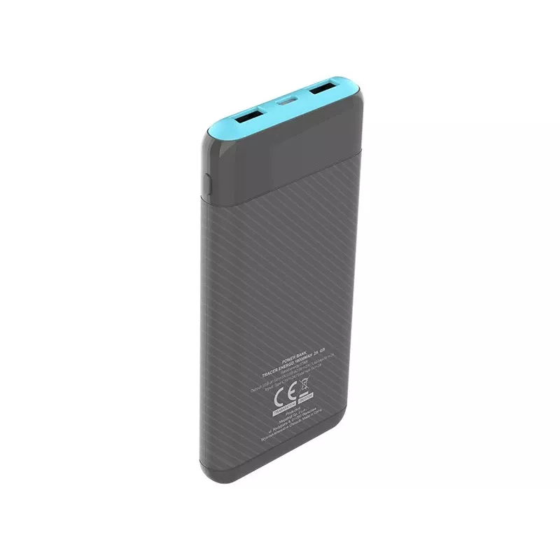 PowerBank EnerGo 10000mAh pelēkzils