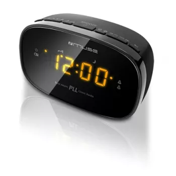 Pulksteņa radio Muse M-150CR ar FM PLL uztvērēju, 1,52 cm LED displeju, modinātāju (radio/skaņas signāls), AC 230V/AAA baterijas