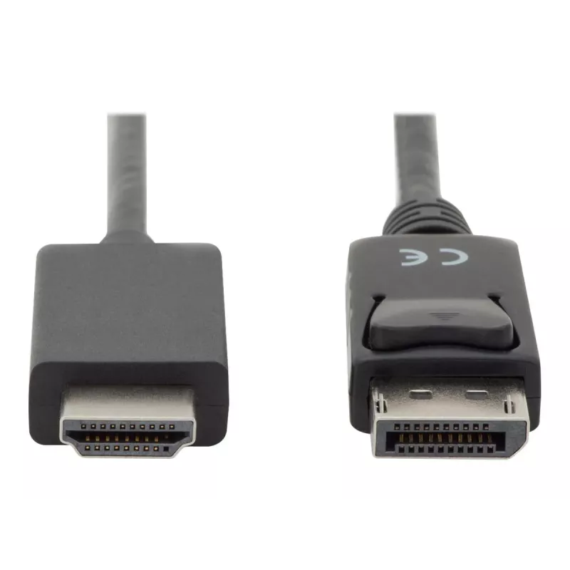 Adapterkabelis Displayport 1.2 ar fiksatoru 4K 60Hz UHD Tip DP/HDMI A M/M melns 2 m