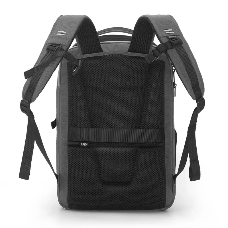 Mugursoma XDDESIGN Bizz pelēka P705.932 — ūdensizturīga, viegla pilsētas mugursoma