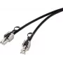 Renkforce RF-4538216 tīkla kabelis, melns, 0,5 m, Cat6a S/FTP (S-STP) (RF-4538216)