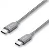 USB kabelis Nevox 1654 USB 2.0 2m USB C pelēks sudrabains