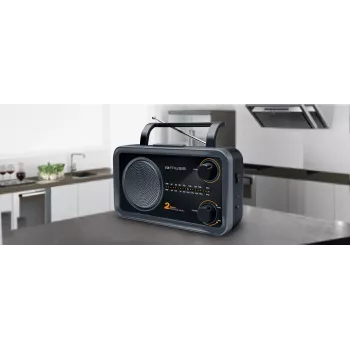 Muse | 2 joslu pārnēsājams radio | M-06DS | AUX ieeja | Pelēks