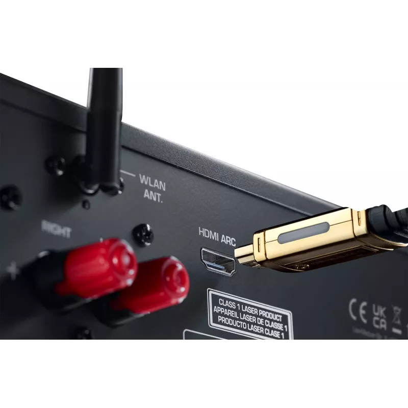 Stereo uztvērējs Magnat MC 400 — 2.0 kanāli, 40 W katrā kanālā, CD atskaņotājs, Wi‑Fi, Bluetooth, DAB/FM, Ethernet (melns)