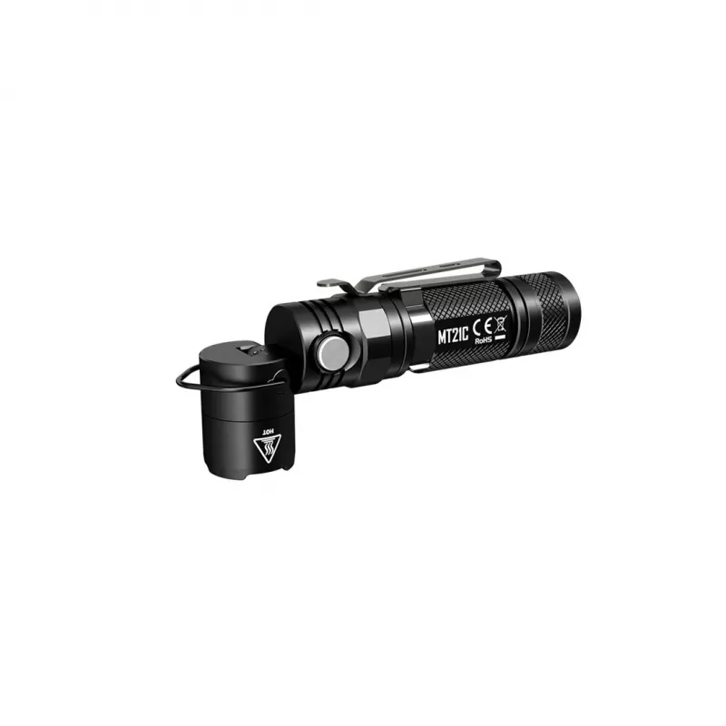 Rokas lukturītis Nitecore MT21C, 1000 lm, 131 mm, 103,5 g, saderīgs ar 18650 vai CR123, melns