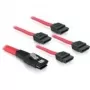 SATA kabelis DeLOCK 83074 4x 1 m sarkans