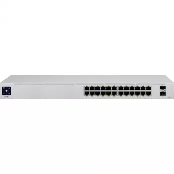 Ubiquiti Networks UniFi USW-24 pārvaldāms L2 Gigabitu Ethernet (10/100/1000) bez PoE, stiprināms statīvā