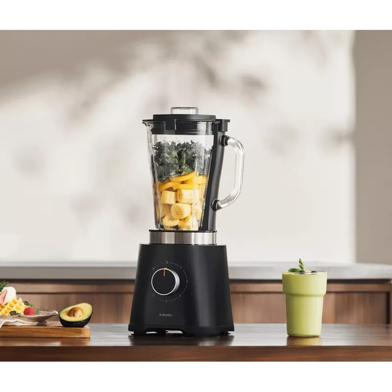 Vārīšanas blenderis Xiaomi BHR8936EU — 600 W, 1,75 L bļoda, 5 ātrumi, rotējoša vadība, nerūsējošā tērauda asmeņi, melns