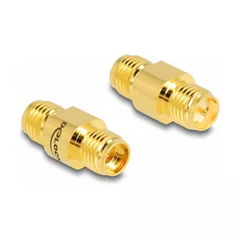 DeLOCK Adapter RP-SMA ligzda uz SMA ligzdu, diametrs 8 mm, platums 17,1 mm