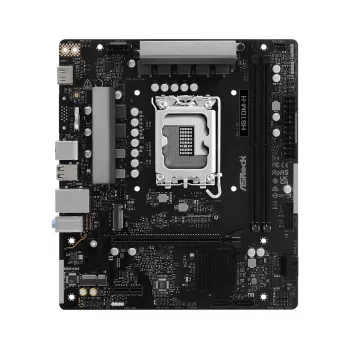 Micro ATX mātesplate ASRock H810M-H — Intel H810, LGA 1851 (Socket V1), 2x DIMM DDR5, līdz 128 GB, M.2 un SATA III