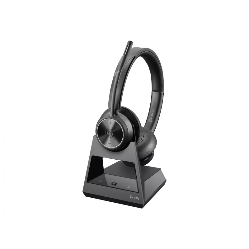 Poly Savi 7320 Stereo Microsoft Teams sertificēta DECT 1880-1900 MHz Top EMEA - INTL angļu valodā ar Eiropas kontaktdakšu