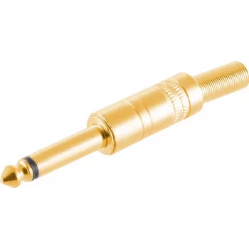 Mono 6.3mm savienotājs ShiverPeaks 50600-G — apzeltīts metāla audio ligzda