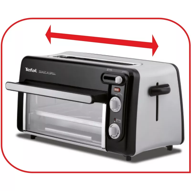 Tosteris Tefal TL6008 2 šķēles 1300 W Alumīnijs Melns