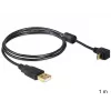 USB kabelis DeLOCK USB2.0 1m Micro-USB B Melns