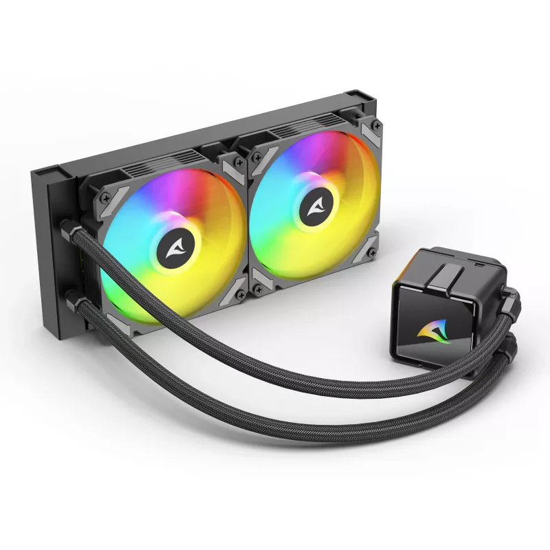 CPU ūdens dzesētājs Sharkoon S50 ARGB, melns