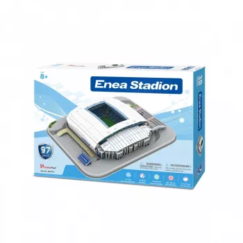 3D Puzzle cubicfun Lech Poznan Stadium modelis – mēroga saliekams stadiona modelis, kartona detaļas, modeļa numurs 306-20257