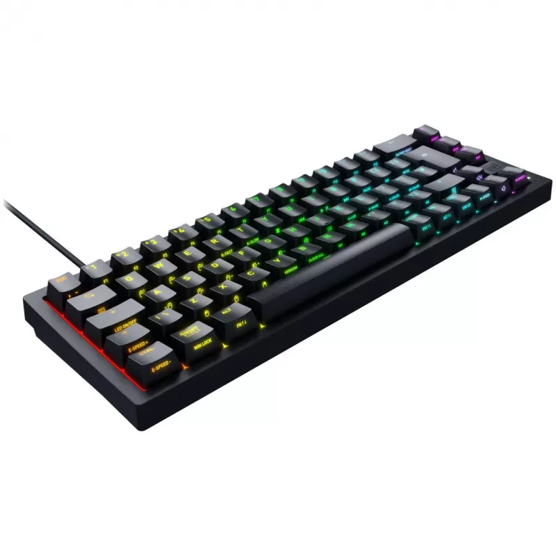 CHERRY K5V2 Kompakta spēļu tastatūra USB QWERTY angļu melna 67 taustiņu RGB LED