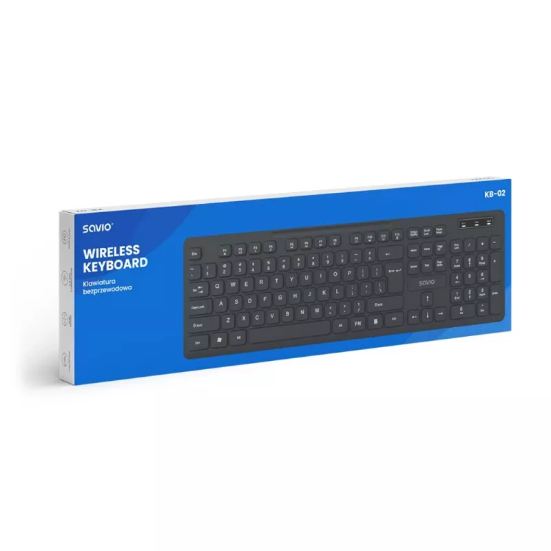 Savio KB-02 tastatūra mājām/birojam USB QWERTY melna