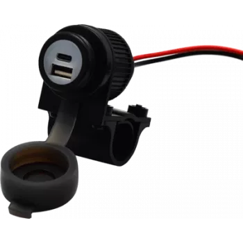 Albrecht Duo USB A+C kontaktligzdas izvads motociklam 12/24V (73701)