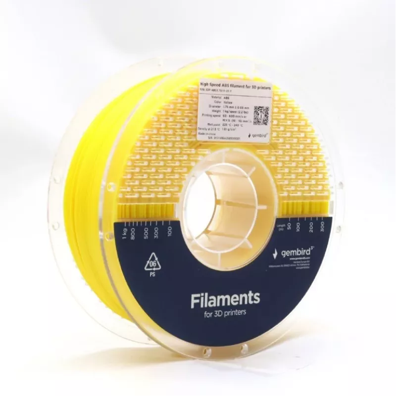 3D drukas kvēldiegs Gembird ABS 1,75 mm Dzeltens 1 kg