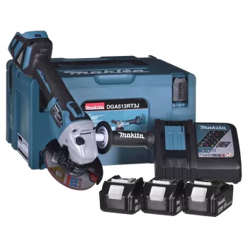 Leņķa slīpmašīna 18V 3x5.0Ah akumulators DGA513RT3J MAKITA
