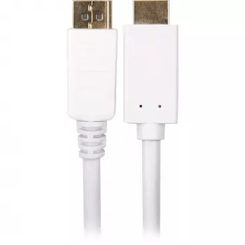 Sharkoon adaptera kabelis DisplayPort 1.2 > HDMI 4K balts 3 metri
