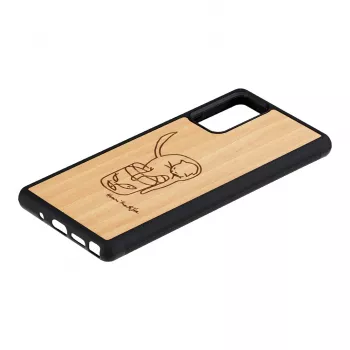 Aizsargājošs tālruņa maciņš man and wood Samsung Galaxy Note 20 ar kaķa un zivs apdruku
